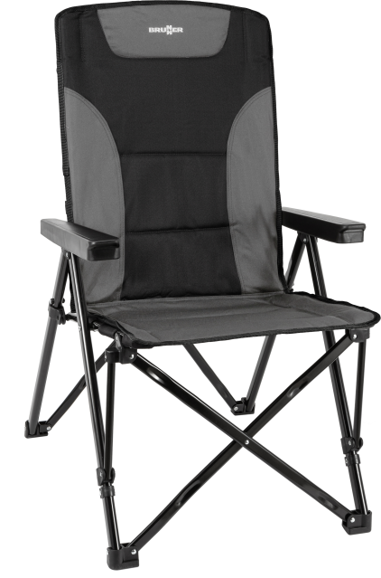 BRUNNER® Raptor Recliner Campingliege mit Liegefunktion Schwarz/Weiß