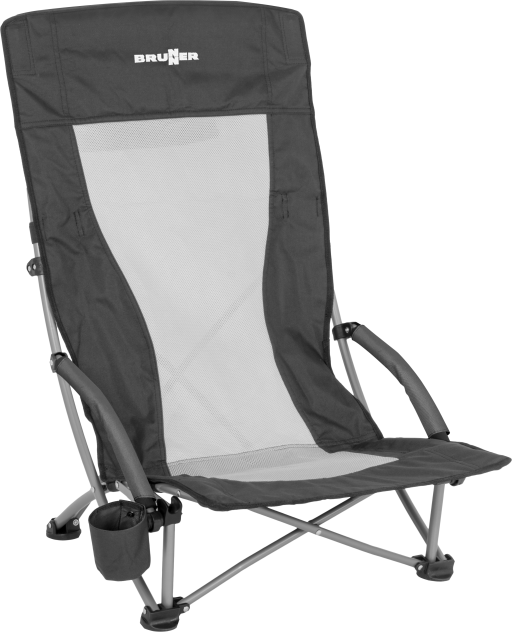 BRUNNER® Cuba Highback Strandstuhl Schwarz/Weiß