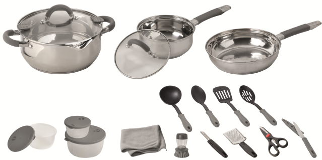 BRUNNER® Omnibox 18+2 Ø 22 cm Camping-Kochtopf Antihaft