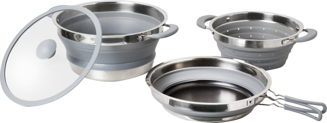 BRUNNER® Volcano Pasta al Volo Fold-Away Camping-Kochtopf Antihaft