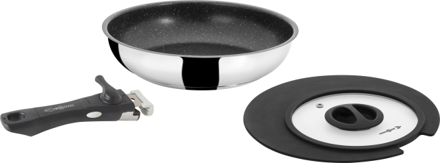 BRUNNER® Academy pan set Ø 22 cm Camping-Kochtopfset Antihaft
