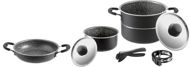 BRUNNER® Pirate 6+1 Ø 18 cm Camping-Kochtopf Antihaft