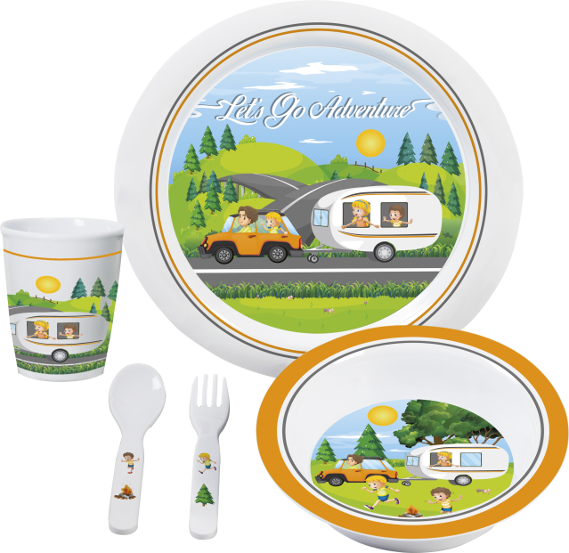 BRUNNER® Lets Go Adventure 3+ Kinder-Geschirr-Set