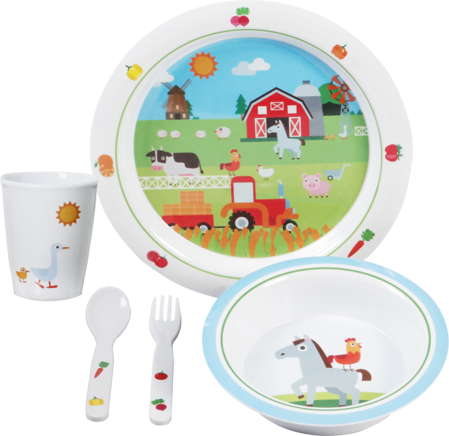 BRUNNER® Kid Set Farm Boy 3+ Kinder-Geschirr-Set