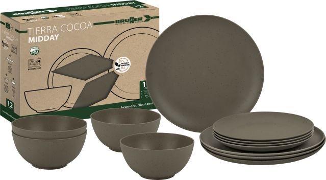 BRUNNER® Midday PLA Tierra Cocoa Geschirr-Set Tierra Cocoa