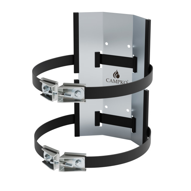 CAMPKO gas bottle holder set for Ø 300mm gas bottles incl. 2x tension band + 2x turnbuckle (stainless steel)
