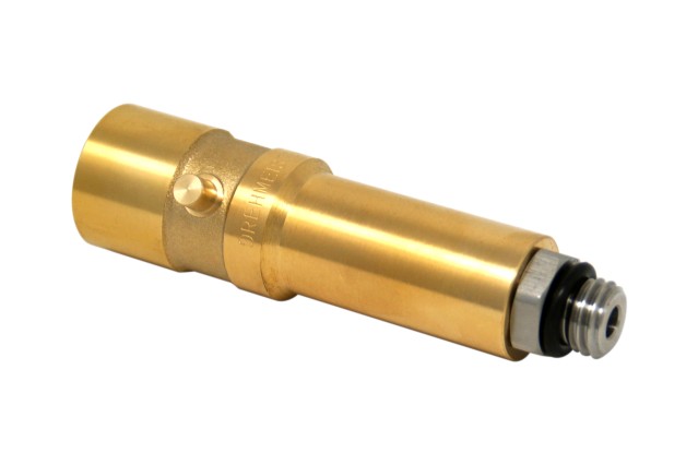 DREHMEISTER adattatore serbatoio Bajonett M14 ottone con raccordo in acciaio inox, L=103,5 mm
