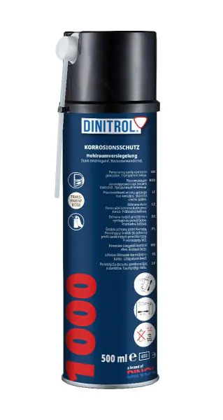 DINITROL 1000 Inibitore di corrosione Bomboletta spray da 500 ml, trasparente