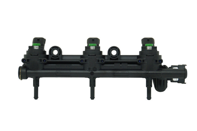 Landi Renzo GIRS12 OEM 3 Zylinder Injektor Rail inkl. Wasseranschluss (Renault, Dacia 1.0ccm)