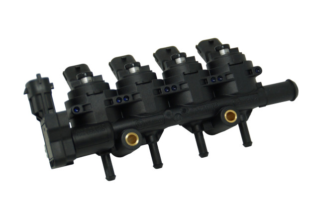 Landi Renzo Injektor LPG CNG GIRS12 4 Zylinder M (Schwarz) mit Sensor 3.5 bar