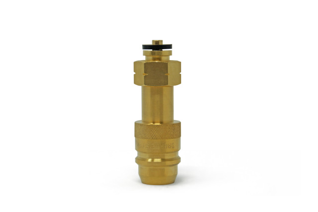 DREHMEISTER Euronozzle LPG adapter, gas cylinder adapter for filling gas cylinders W21.8x1/14’ LH (G.5) - 95mm