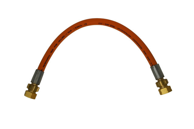Gasschlauch 2 x G.2 (Shell-F) / G.12 (KLF) bis 30 bar - 400mm (DE, PL, BE, CH, FR, NL, CH)