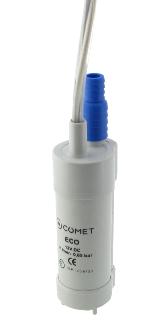 COMET Bomba sumergible ECO 12 V 1,0 m cable, con boquilla de purga de aire