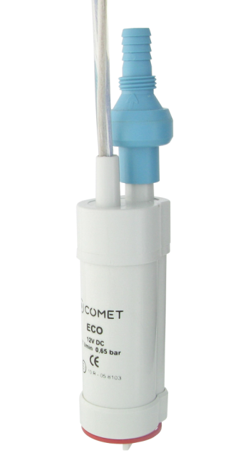 COMET pompe submersible ECO 12 V 1.0 m câble, clapet anti-retour avec purgeur dair et filtre