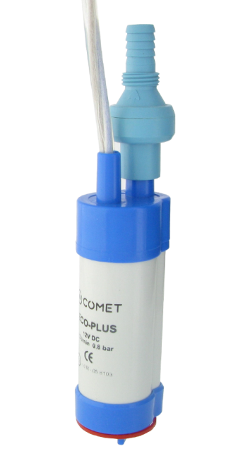 COMET Tauchpumpe ECO-PLUS 12 V 1,0 m Kabel, Rückschlagventil mit Entlüftung und Filter