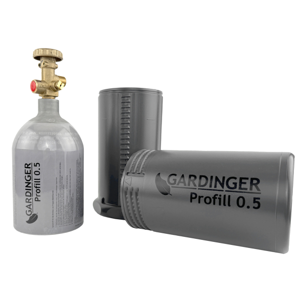 GARDINGER Profill wiederbefüllbare Propanflasche Aluminium 0.5 - 0,425 kg