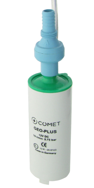 COMET GEO-PLUS 12 V pompa sommersa, cavo da 1,0 m, valvola di non ritorno con sfiato e filtro