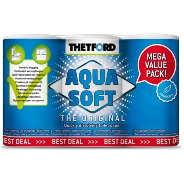 Thetford Aqua Soft Toilet Roll – 6 Pack
