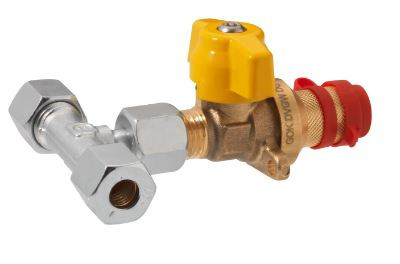 GOK branch coupling valve short with flange RVS8 x plug-in coupling