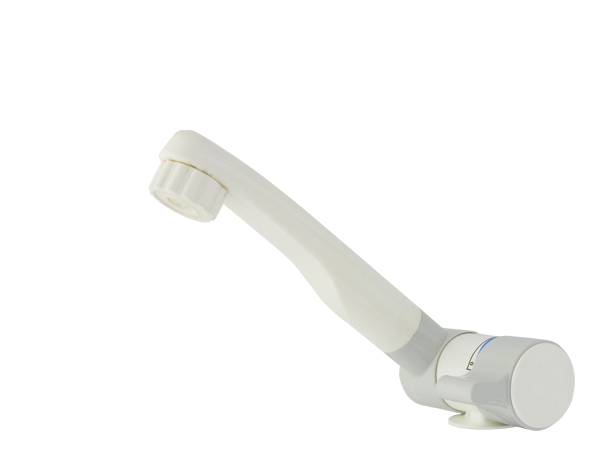 COMET LONDON miscelatore con microinterruttore in grigio chiaro/bianco, bocca: getto e doccia, attacco bocca: Ø 8/10 mm, 45°, attacco da 3/4
