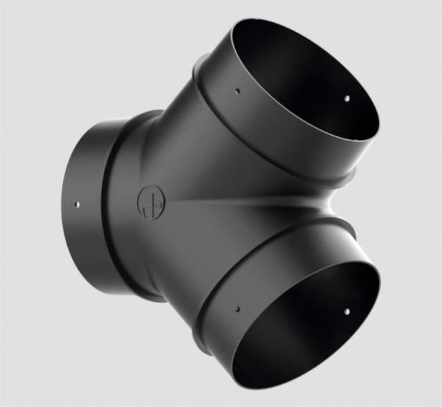Truma Y-Stück für Luftverteilerorhe 65 / 72 mm, schwarz