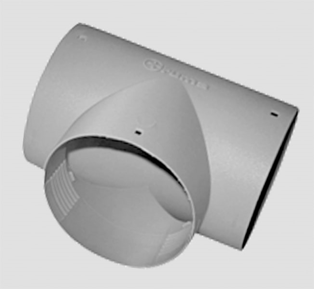 Truma T-Stück TS für Luftverteilerorhe 65 / 72 mm, achatgrau