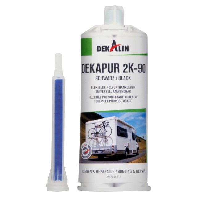 Dekalin DEKAPUR 2K-90 2K-Klebstoff für Kunststoffreparaturen, 50ml schwarz