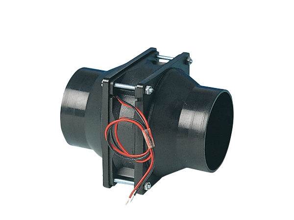 COMET ventilatore tubolare 12 V nero, 80 x 80 mm, funzionamento silenzioso, attacco su entrambi i lati Ø 60 mm
