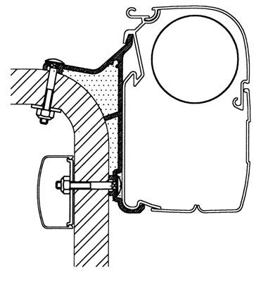 Thule Adaptateur Mural Hymer B2 Klasse Van - 5.50m
