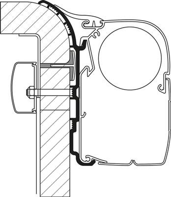 Thule Parete Attrezzata Bürstner - 3,50m