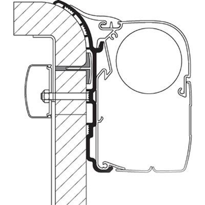 Thule Adapterwand Bürstner Ixeo Modell T680 - 4.00m
