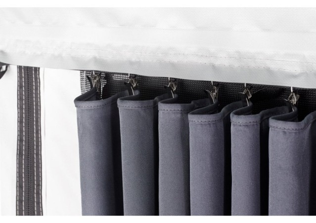 Ensemble de rideaux gris pour Thule Panorama 5.00-6.00m / Residence G3 5.50-6.00m / Veduta 4.00-5.50m