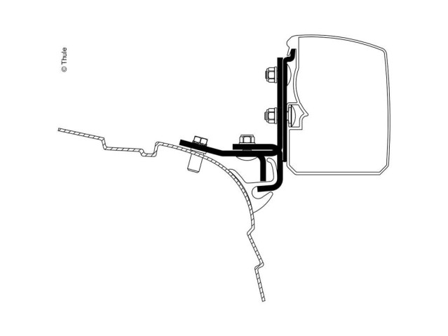 Thule Adaptador T 3200 VW T5/T6 Furgoneta Compacta Reimo Multirail SWB (RHD)