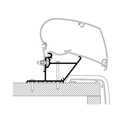 Adaptateur de toit Thule Rapido Serie Compact - 4.00m