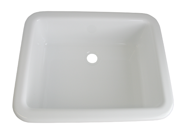 COMET Lavabo rettangolare mini-incasso bianco, 350 x 280 mm, profondità 120 mm