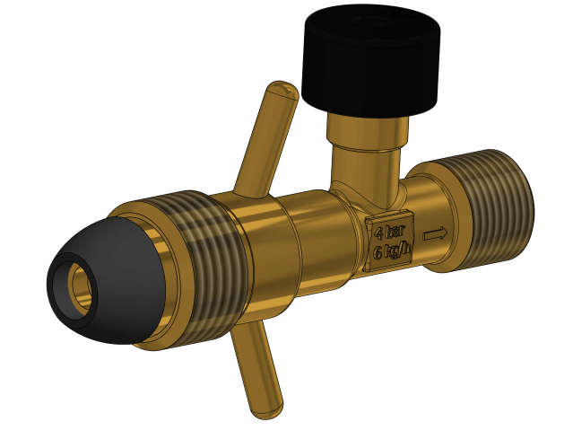 Soupape de décharge externe, protection contre la rupture du tuyau GPL (propane/butane) G.10 0.880 NGO L.H. US POL x 3/8 L.H.