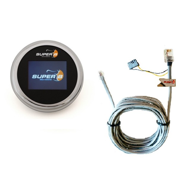 Super B Touch Display battery Monitor for Epsilon Lithium battery 90Ah, 5 meters