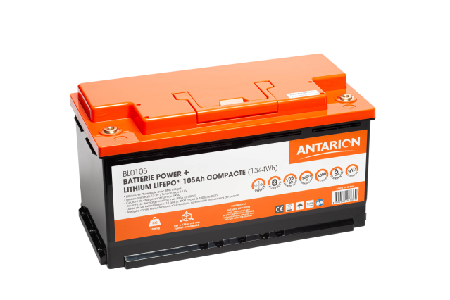 Antarion Lithium Batterie 105Ah POWER + Bluetooth, mit eingebauter Heizung
