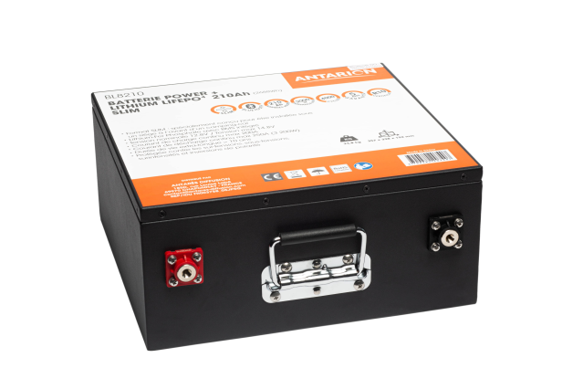 Antarion Lithium Batterie 310Ah POWER + Bluetooth, mit eingebauter Heizung, SLIM