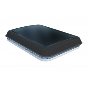 Antarion Dachfenster (2-fach Verglasung) 70 x 50 cm + Belüftung, grau für Wohnmobile, Wohnwagen