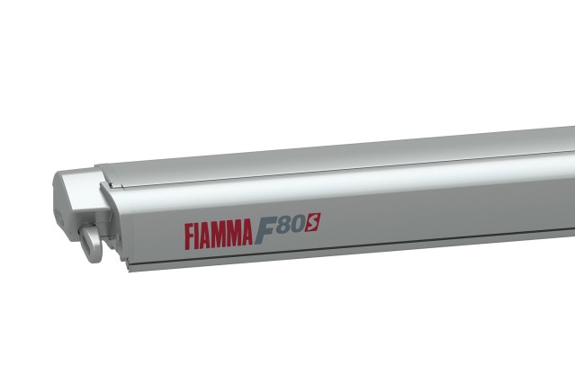 FIAMMA F80S Markise Wohnmobil, Wohnwagen - Gehäuse titanium, Tuchfarbe Royal Blue