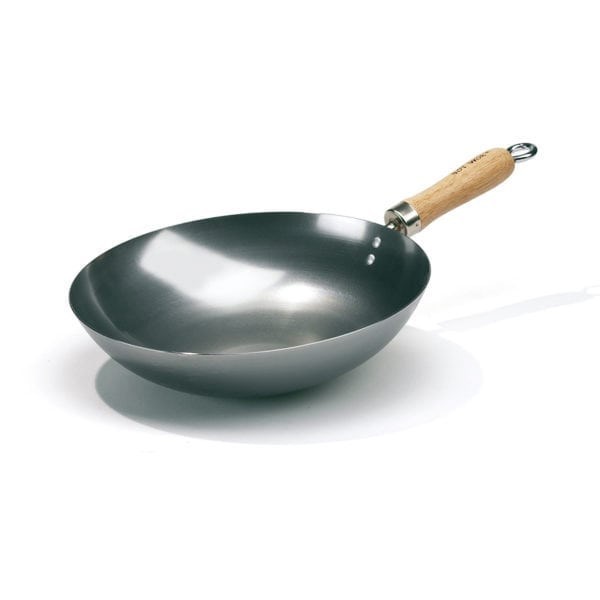 HOT WOK Padella wok 30 cm in acciaio al carbonio