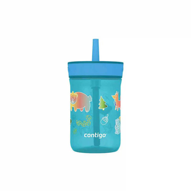 contigo® Leighton Kids water bottle with straw 420 ml - Forest