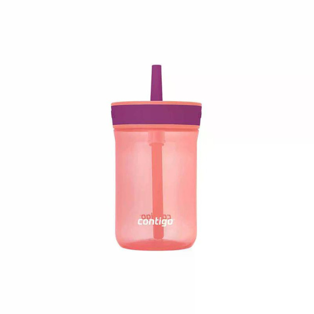 contigo® Leighton Kids water bottle with straw 420 ml - Pink