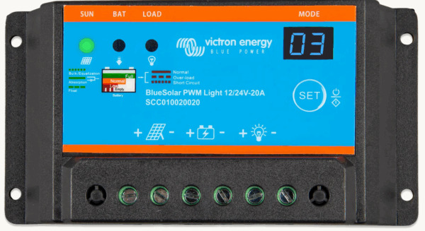 Victron Energy BlueSolar PWM-Light Laderegler 12/24V-20A