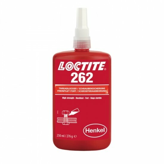 LOCTITE® 262 250ml, rouge - Adhésif thixotrope pour filetage à base de méthacrylate, résistance moyenne/élevée