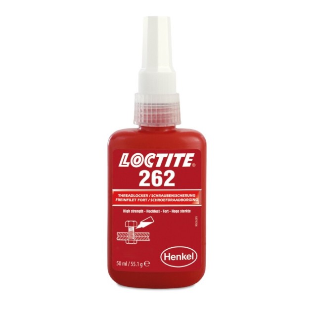 LOCTITE® 262 rot - mittel-/hochfester, thixotroper Gewindeklebstoff auf Methacrylatbasis