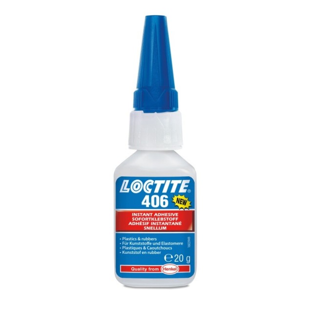 LOCTITE® 406 20g, klar - niedrigviskoser, schnell aushärtender Sekundenklebstoff