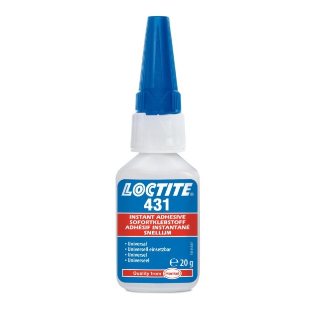 LOCTITE® 431 20g, farblos - mittelviskoser, ethylbasierter Universal-Sekundenklebstoff