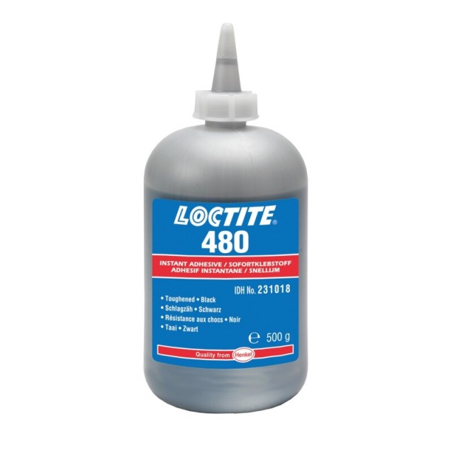 LOCTITE® 480 500g, noir - Adhésif instantané précontraint, à polymérisation rapide